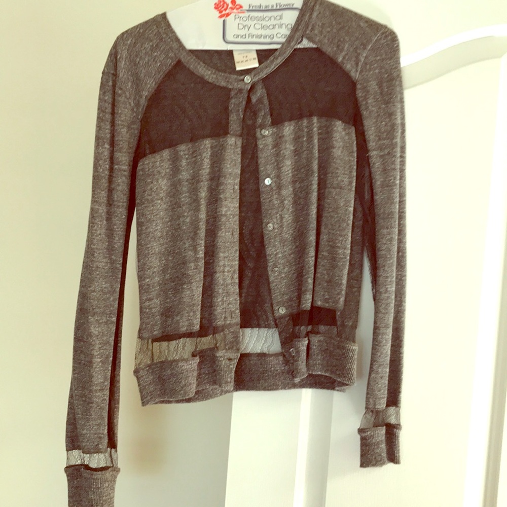 chloe sweater w/ sheer cut-outs